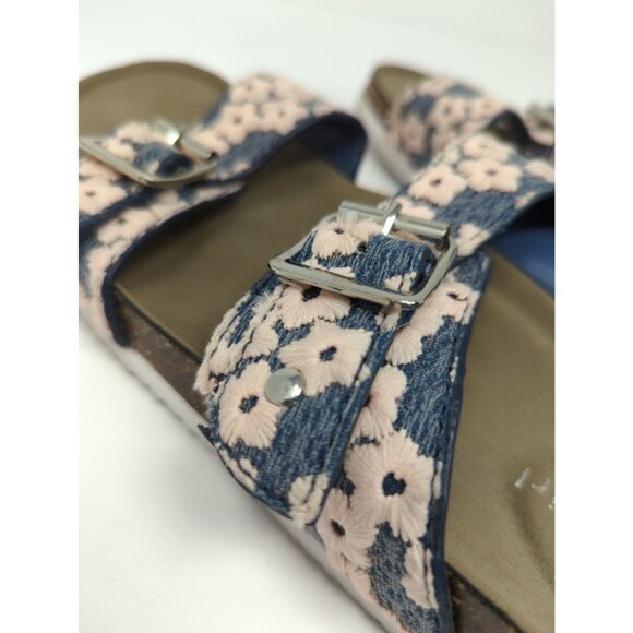 MADDEN GIRL Womens 10M Brando Slip On Adjustable Flower Sandals - Picture 6 of 9